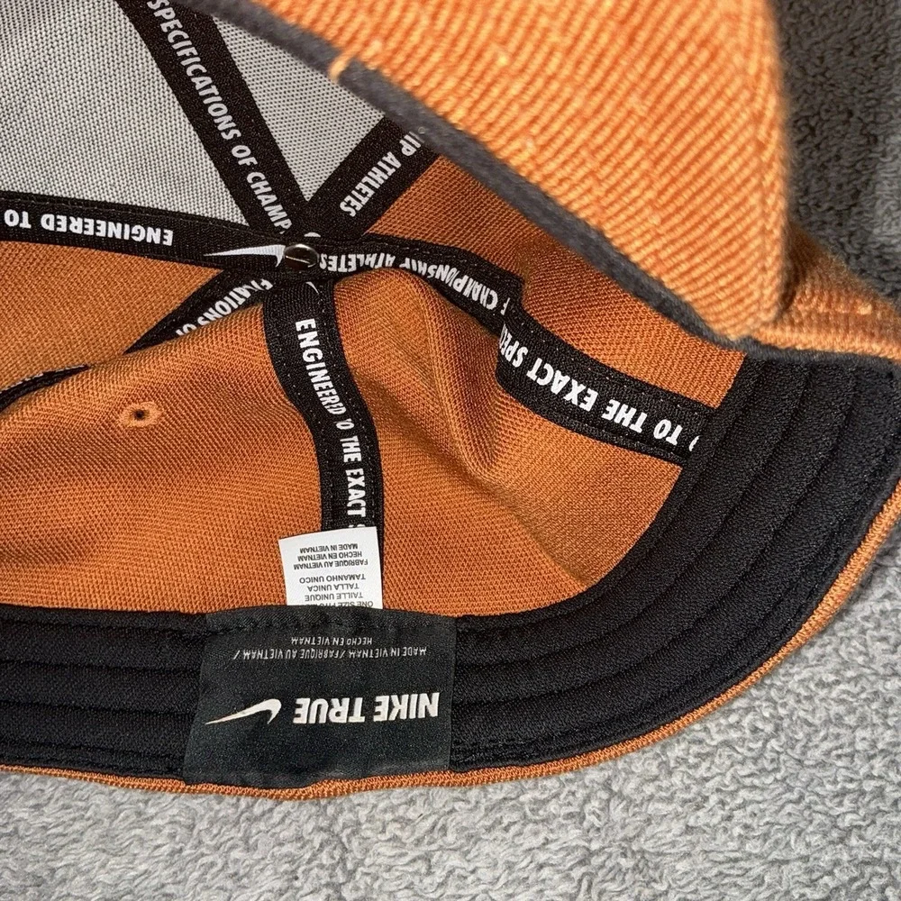 Nike True Orange Logo Center Swoosh Adult One Size Fits Most Fitted Hat - Picture 6 of 6
